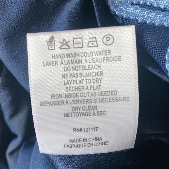 BELLE BADGLEY MISCHKA Women's Blue Sheath Dress with Baby blue Applique Size 8 - Picture 13 of 15